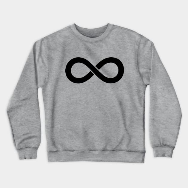 Infinity Black Crewneck Sweatshirt by XOOXOO